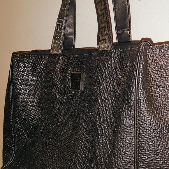 Versace Handbags - Versace Parfums Medusa Limited Edition Large Bronze Weekender/Vegan Leather Tote